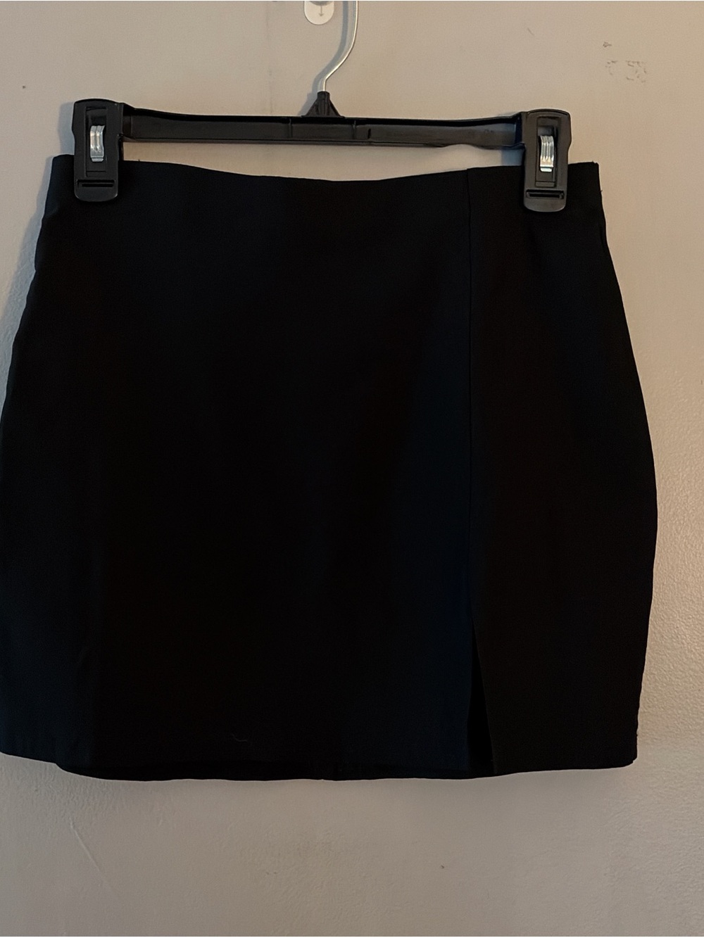 Amazon Black Women's Mini Skirt with Subtle Front Slit